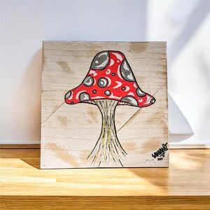 ONE OF ONE “SHROOM SET” HOME/OFFICE DECORATION PAINTING BY WRKNONIT.
